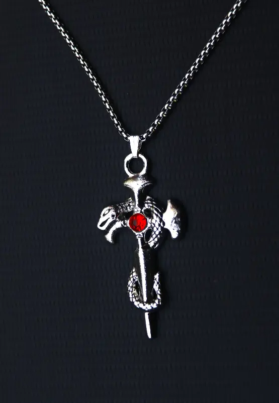 Gothic Snake Cross chain