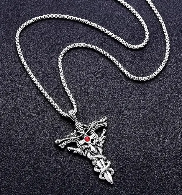 iron sword cross chain 